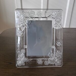 New Handcrafted Crystal Garden Flower Wedding Picture Frame 4.5 x 6.5 Made Japan